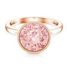 Rosec Jewels-Solitaire Lab Grown Pink Diamond 4 Carat Round Engagement Ring IGI Certified