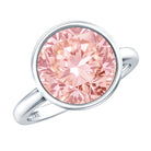 Rosec Jewels-Solitaire Lab Grown Pink Diamond 4 Carat Round Engagement Ring IGI Certified