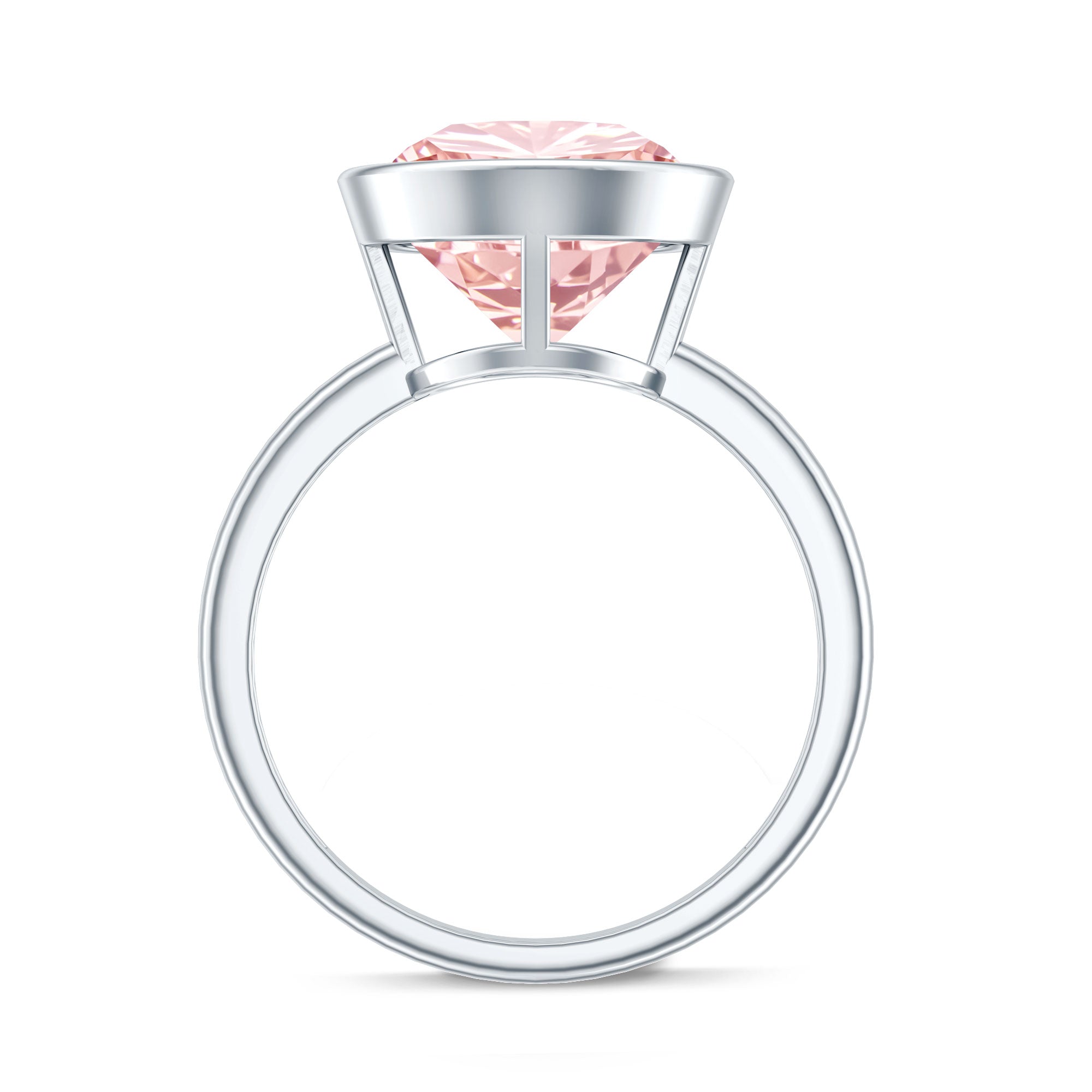 Rosec Jewels-Solitaire Lab Grown Pink Diamond 4 Carat Round Engagement Ring IGI Certified