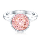 Rosec Jewels-Solitaire Lab Grown Pink Diamond 4 Carat Round Engagement Ring IGI Certified