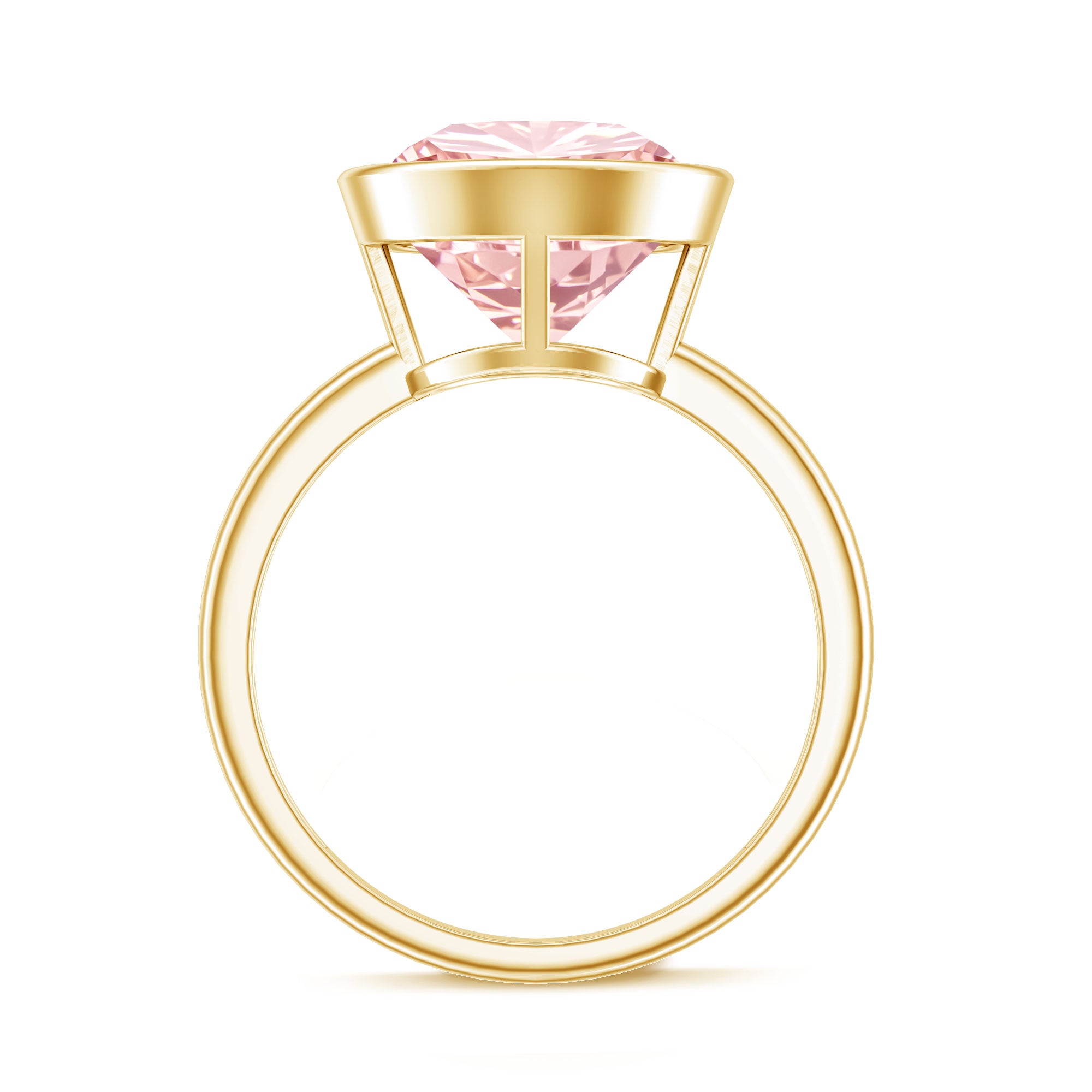 Rosec Jewels-Solitaire Lab Grown Pink Diamond 4 Carat Round Engagement Ring IGI Certified