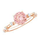 Rosec Jewels-IGI Certified 1 Carat Round Lab Grown Pink Diamond Ring