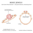 Rosec Jewels-IGI Certified 1 Carat Round Lab Grown Pink Diamond Ring