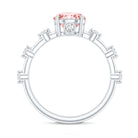 Rosec Jewels-IGI Certified 1 Carat Round Lab Grown Pink Diamond Ring