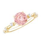 Rosec Jewels-IGI Certified 1 Carat Round Lab Grown Pink Diamond Ring