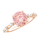 Rosec Jewels-IGI Certified 2 Carat Lab Created Pink Diamond Solitaire Engagement Ring for Women