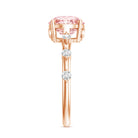 Rosec Jewels-IGI Certified 2 Carat Lab Created Pink Diamond Solitaire Engagement Ring for Women