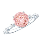 Rosec Jewels-IGI Certified 2 Carat Lab Created Pink Diamond Solitaire Engagement Ring for Women