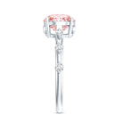 Rosec Jewels-IGI Certified 2 Carat Lab Created Pink Diamond Solitaire Engagement Ring for Women