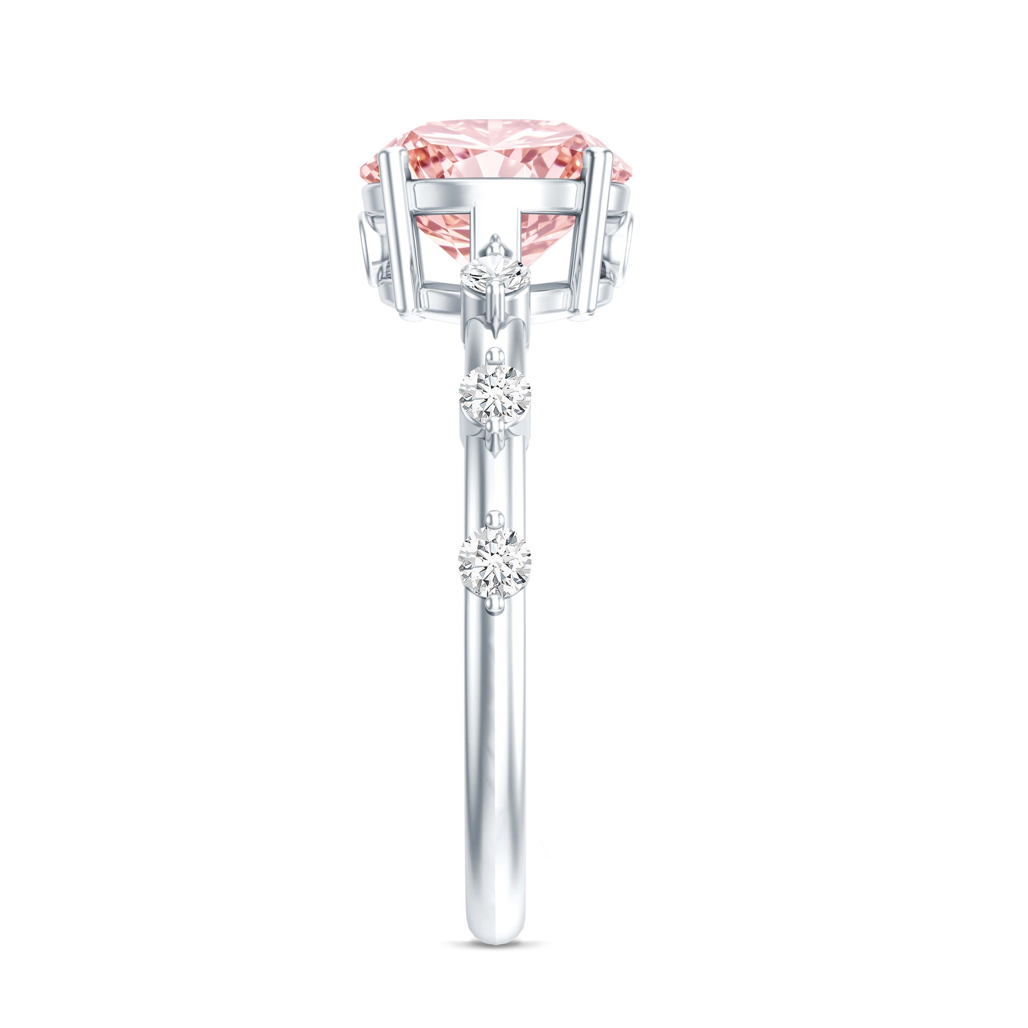Rosec Jewels-IGI Certified 2 Carat Lab Created Pink Diamond Solitaire Engagement Ring for Women