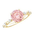 Rosec Jewels-IGI Certified 2 Carat Lab Created Pink Diamond Solitaire Engagement Ring for Women