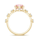 Rosec Jewels-IGI Certified 2 Carat Lab Created Pink Diamond Solitaire Engagement Ring for Women