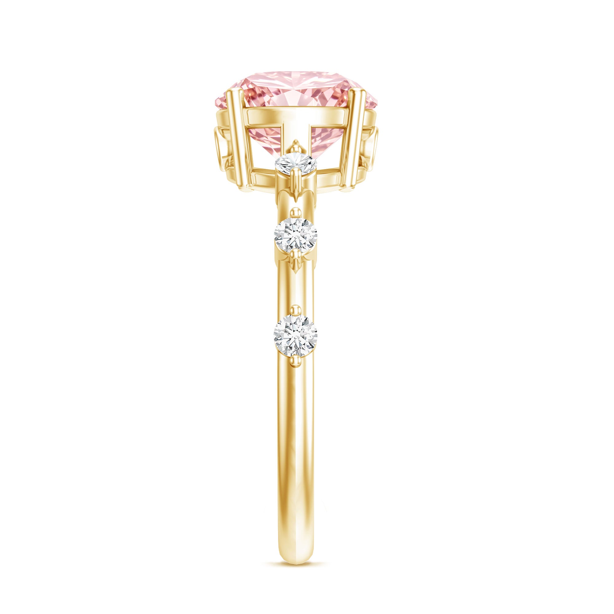 Rosec Jewels-IGI Certified 2 Carat Lab Created Pink Diamond Solitaire Engagement Ring for Women