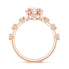 Rosec Jewels-IGI Certified 3 Carat Lab Grown Pink Diamond Engagement Ring with Spaced Accent