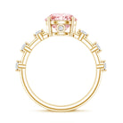Rosec Jewels-IGI Certified 3 Carat Lab Grown Pink Diamond Engagement Ring with Spaced Accent