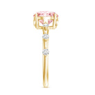 Rosec Jewels-IGI Certified 3 Carat Lab Grown Pink Diamond Engagement Ring with Spaced Accent