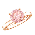 Rosec Jewels-Solitaire Round Lab Pink Diamond 2 Carat Engagement Ring IGI Certified