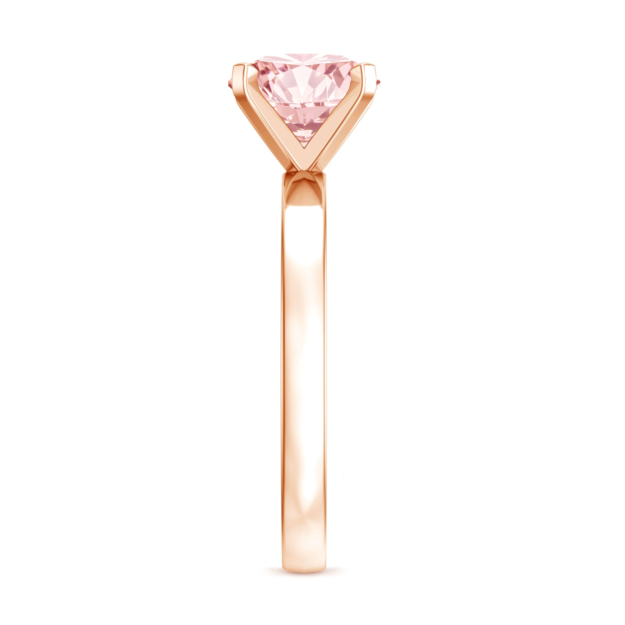 Rosec Jewels-Solitaire Round Lab Pink Diamond 2 Carat Engagement Ring IGI Certified