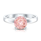 Rosec Jewels-Solitaire Round Lab Pink Diamond 2 Carat Engagement Ring IGI Certified