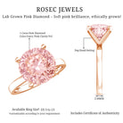 Rosec Jewels-Lab Created 5 Carat Pink Diamond Solitaire Engagement Ring IGI Certified