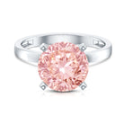 Rosec Jewels-Lab Created 5 Carat Pink Diamond Solitaire Engagement Ring IGI Certified