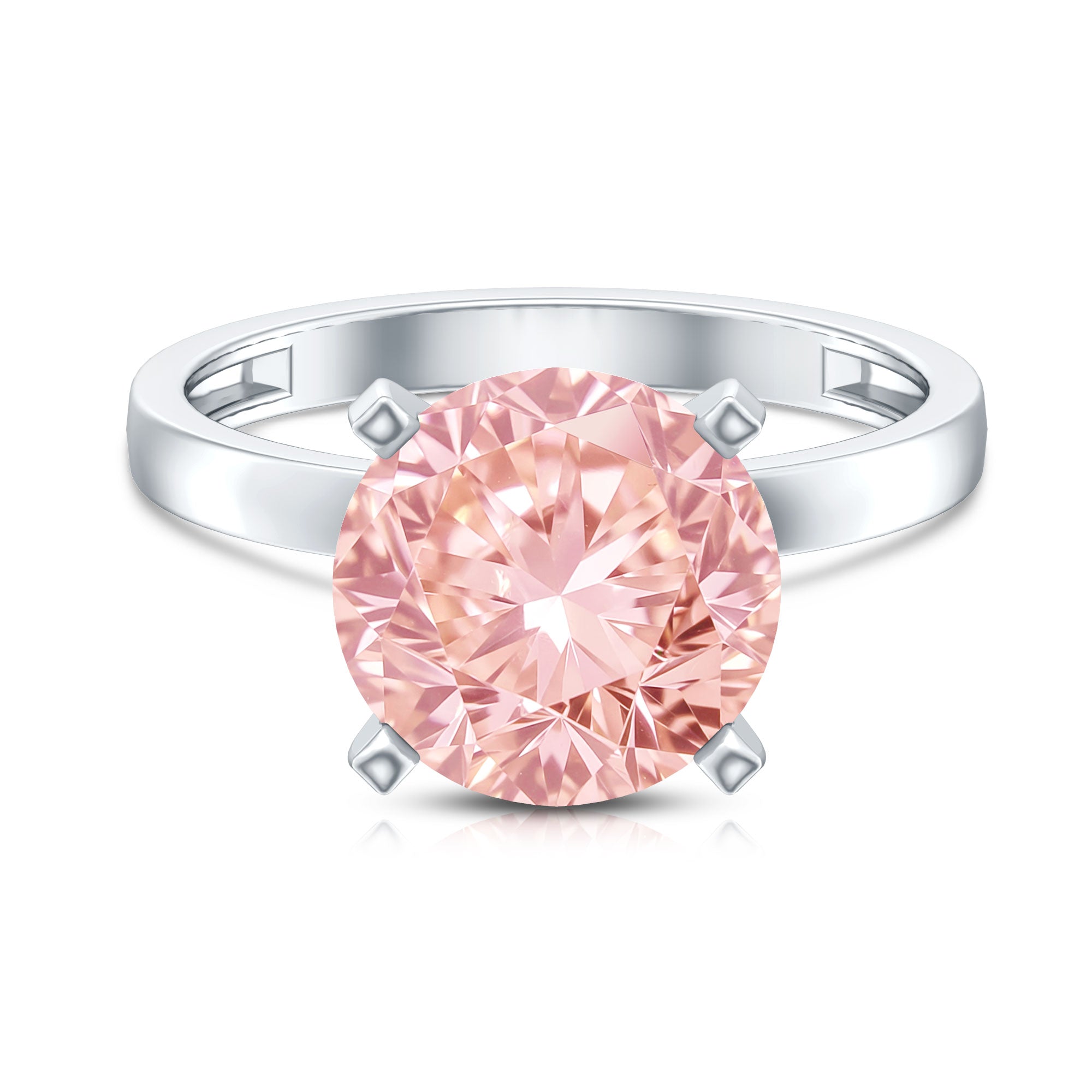 Rosec Jewels-Lab Created 5 Carat Pink Diamond Solitaire Engagement Ring IGI Certified
