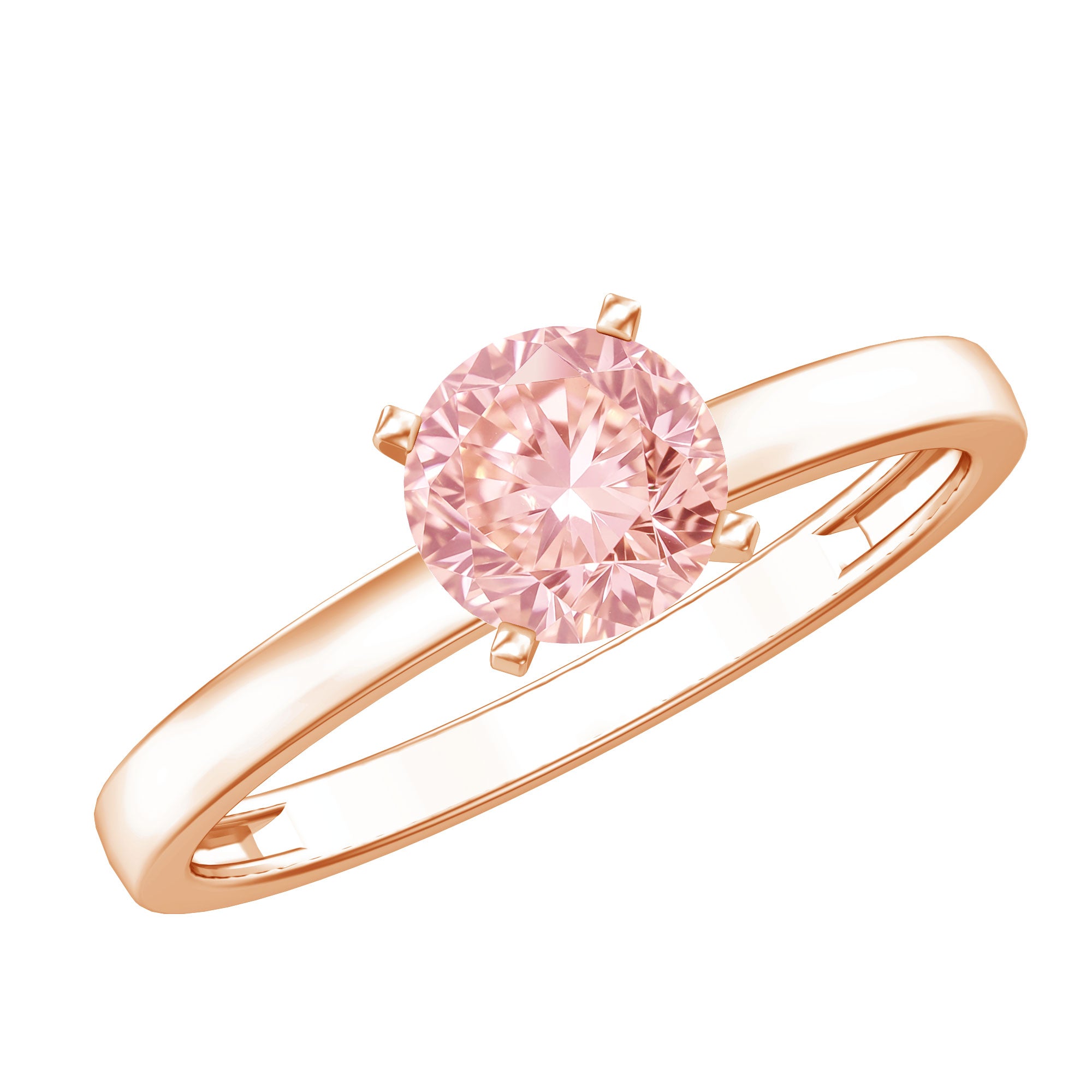 Rosec Jewels-Lab Grown 1 Carat Pink Diamond Solitaire Engagement Ring with IGI Certificate