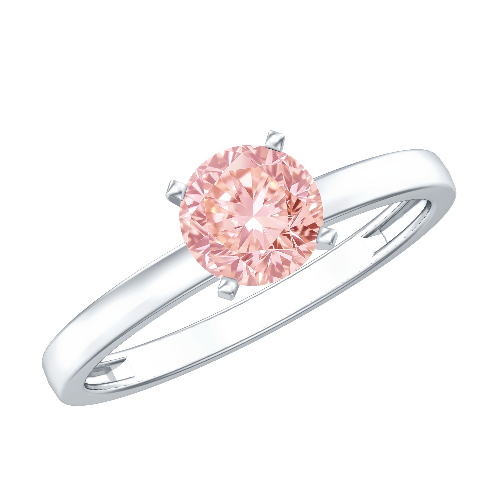 Rosec Jewels-Lab Grown 1 Carat Pink Diamond Solitaire Engagement Ring with IGI Certificate