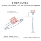 Rosec Jewels-Lab Grown 1 Carat Pink Diamond Solitaire Engagement Ring with IGI Certificate