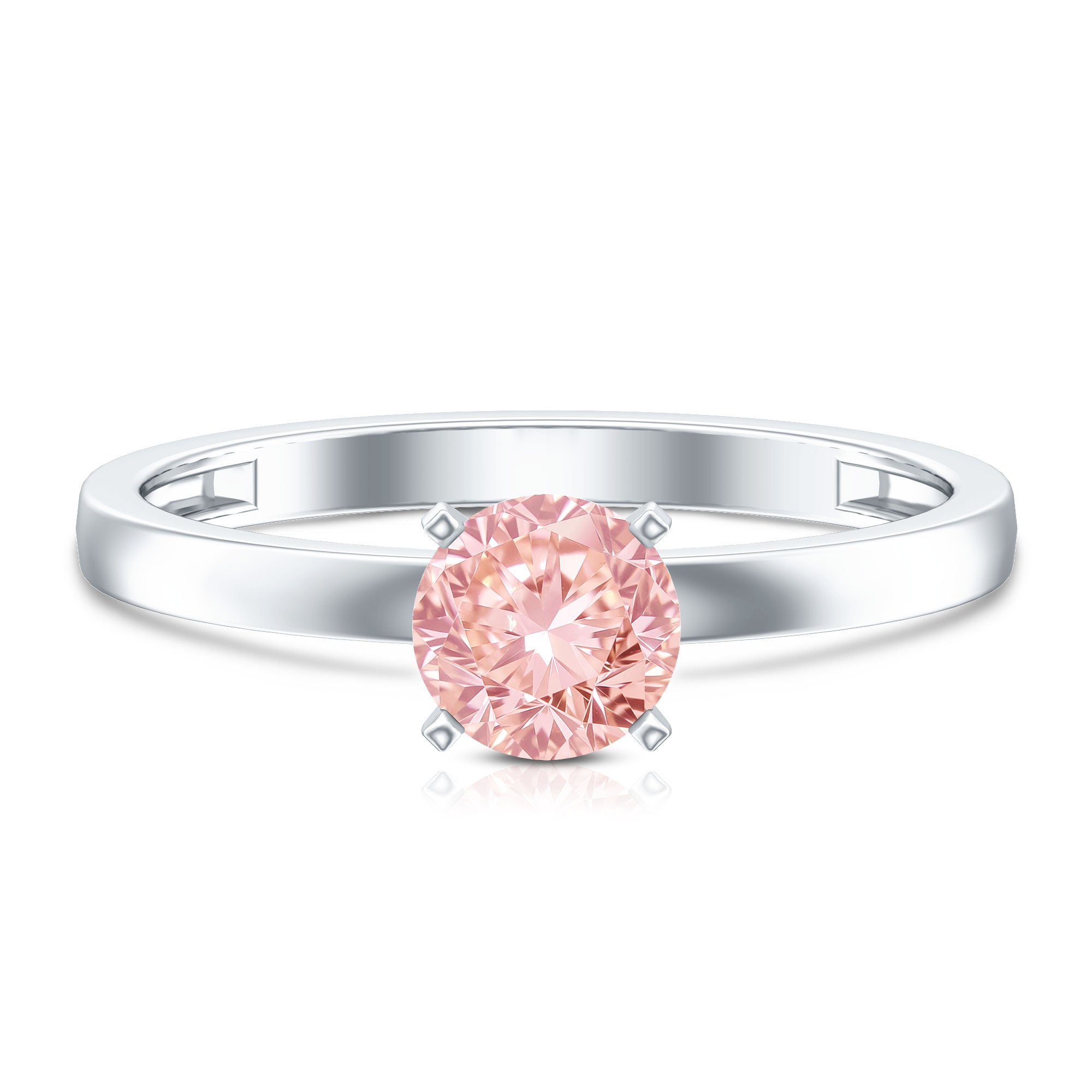 Rosec Jewels-Lab Grown 1 Carat Pink Diamond Solitaire Engagement Ring with IGI Certificate