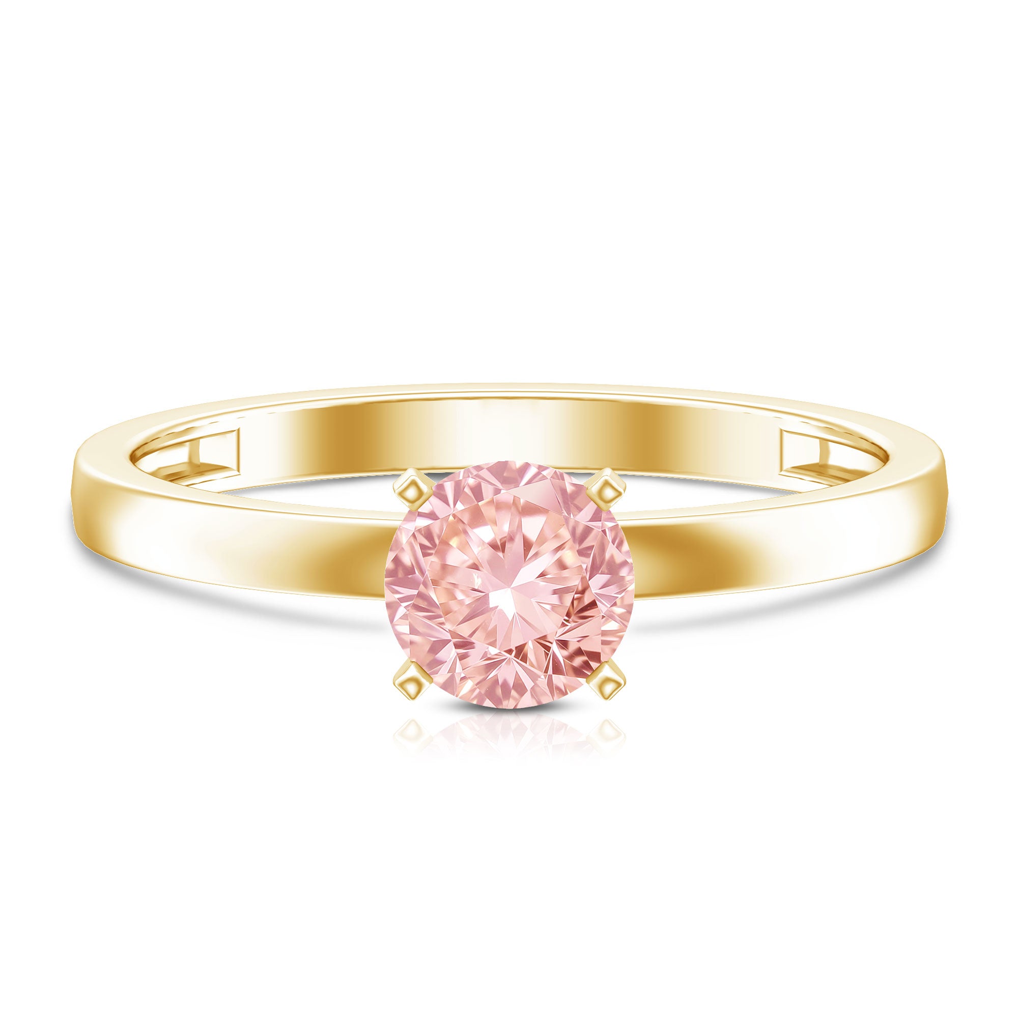 Rosec Jewels-Lab Grown 1 Carat Pink Diamond Solitaire Engagement Ring with IGI Certificate