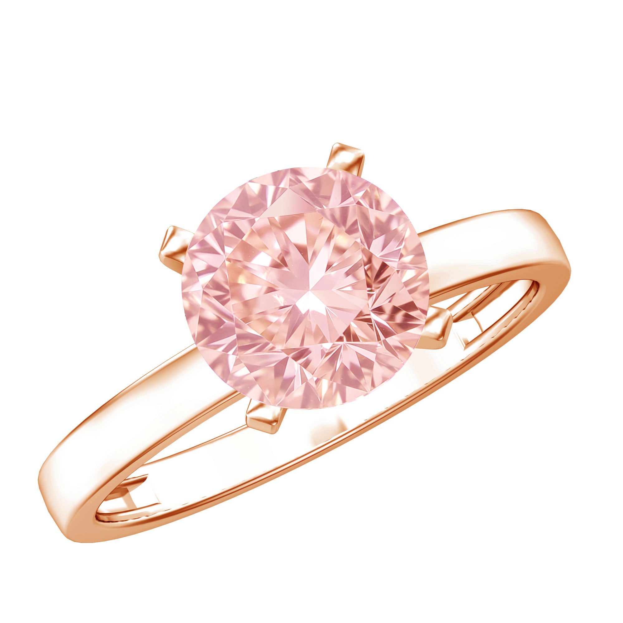 Rosec Jewels-Lab Grown Pink Diamond 3 Carat Solitaire Engagement Ring with IGI Certificate