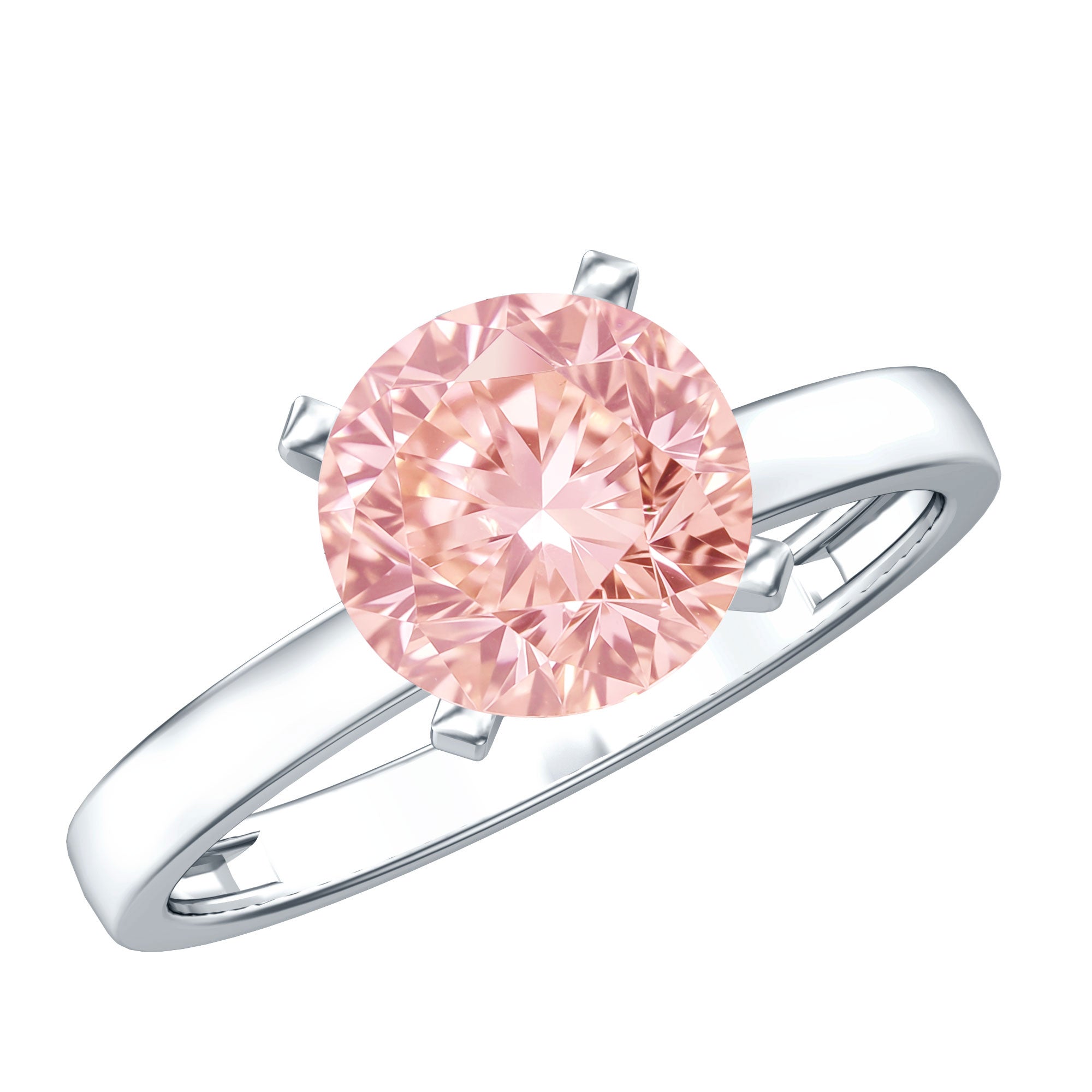 Rosec Jewels-Lab Grown Pink Diamond 3 Carat Solitaire Engagement Ring with IGI Certificate