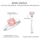 Rosec Jewels-Lab Grown Pink Diamond 3 Carat Solitaire Engagement Ring with IGI Certificate
