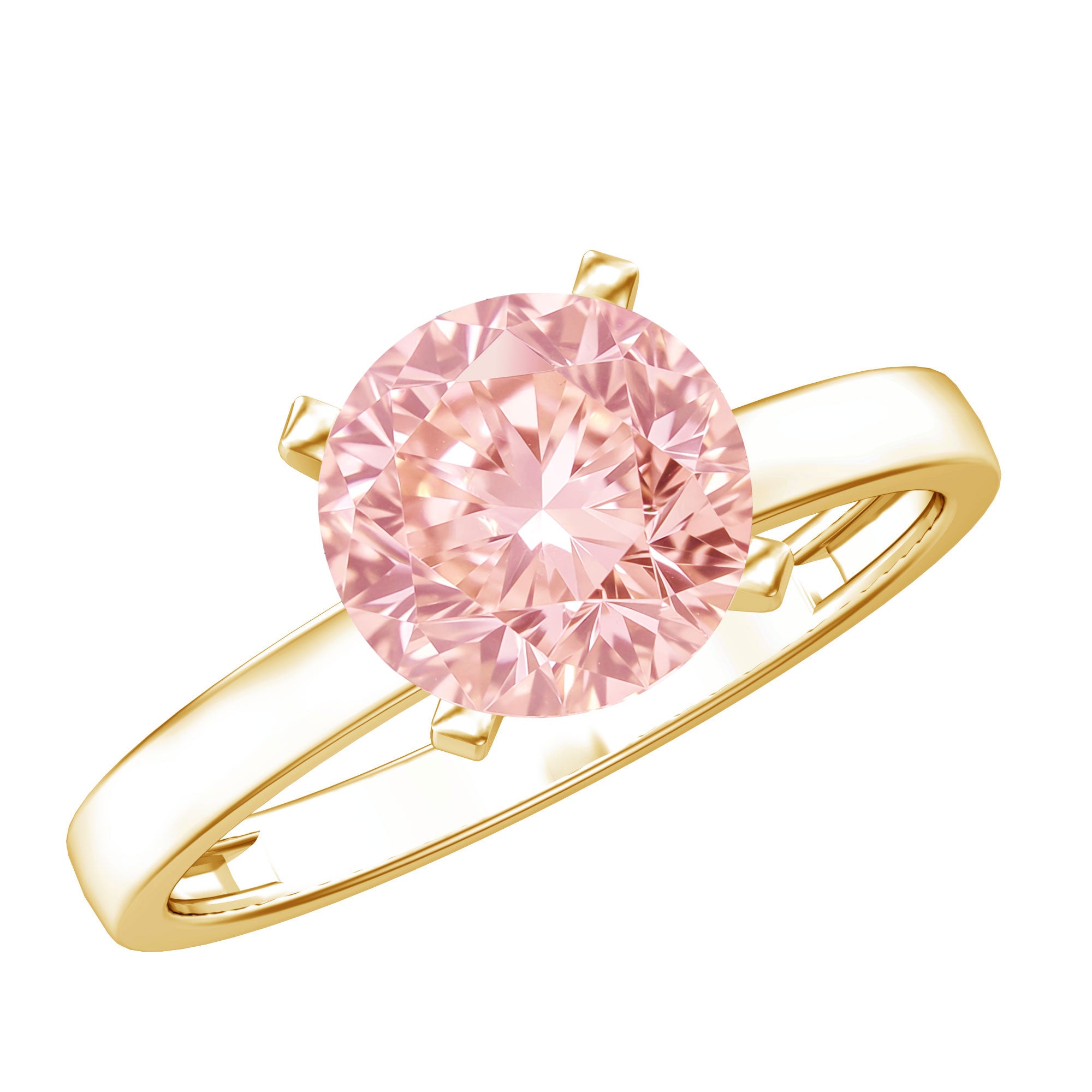 Rosec Jewels-Lab Grown Pink Diamond 3 Carat Solitaire Engagement Ring with IGI Certificate