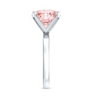 Rosec Jewels-Peg Headset Solitaire 4 Carat Lab Grown Pink Diamond Engagement Ring IGI Certified