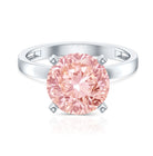 Rosec Jewels-Peg Headset Solitaire 4 Carat Lab Grown Pink Diamond Engagement Ring IGI Certified