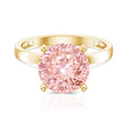 Rosec Jewels-Peg Headset Solitaire 4 Carat Lab Grown Pink Diamond Engagement Ring IGI Certified