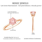 Rosec Jewels-Round Brilliant Cut Lab Grown Pink Diamond 1 Carat Solitaire Ring with IGI Certificate