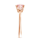 Rosec Jewels-Round Brilliant Cut Lab Grown Pink Diamond 1 Carat Solitaire Ring with IGI Certificate