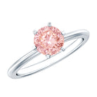 Rosec Jewels-Round Brilliant Cut Lab Grown Pink Diamond 1 Carat Solitaire Ring with IGI Certificate