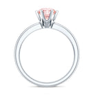 Rosec Jewels-Round Brilliant Cut Lab Grown Pink Diamond 1 Carat Solitaire Ring with IGI Certificate