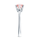 Rosec Jewels-Round Brilliant Cut Lab Grown Pink Diamond 1 Carat Solitaire Ring with IGI Certificate