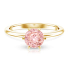 Rosec Jewels-Round Brilliant Cut Lab Grown Pink Diamond 1 Carat Solitaire Ring with IGI Certificate