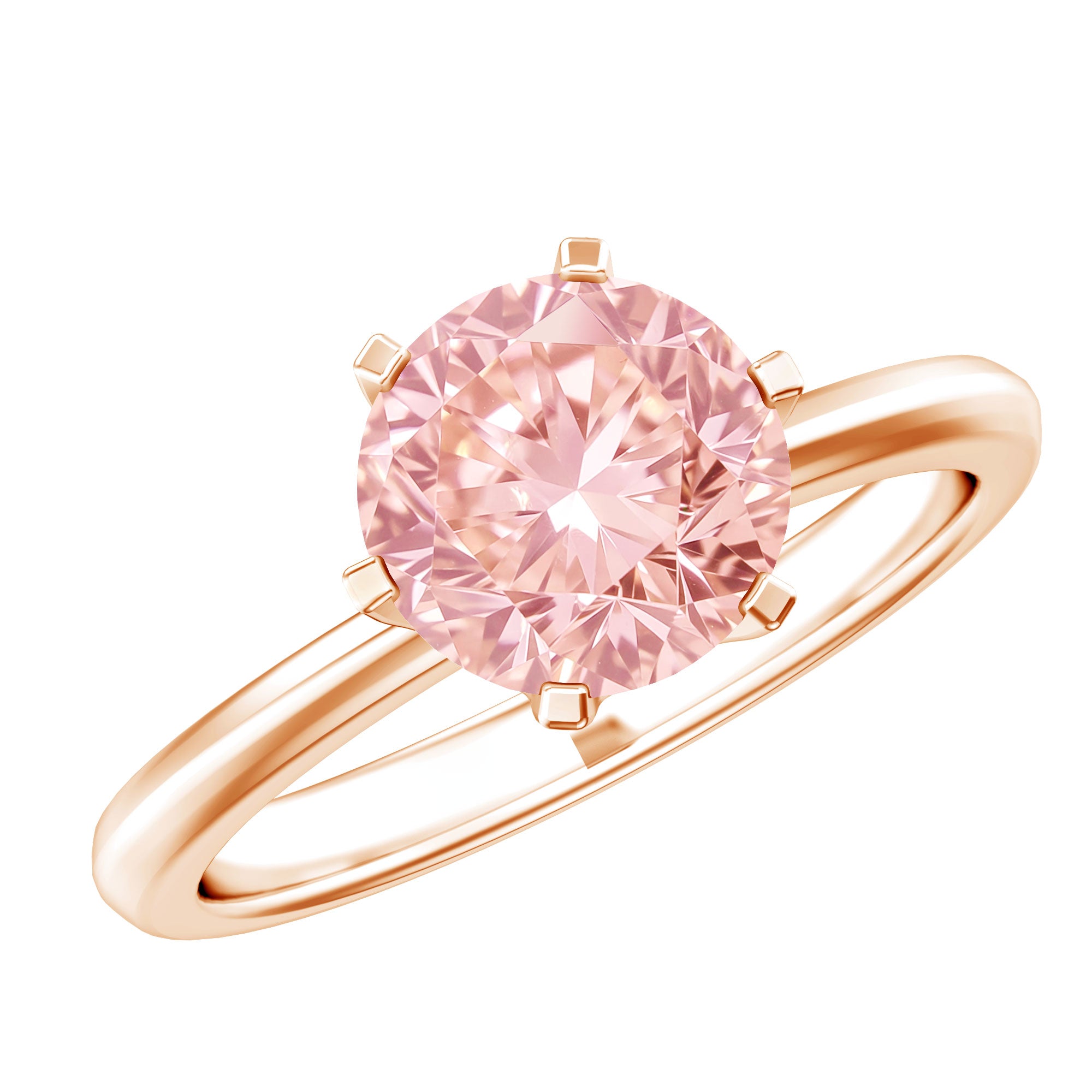 Rosec Jewels-IGI Certified 2 Carat Lab Grown Pink Diamond Solitaire Engagement Ring For Her