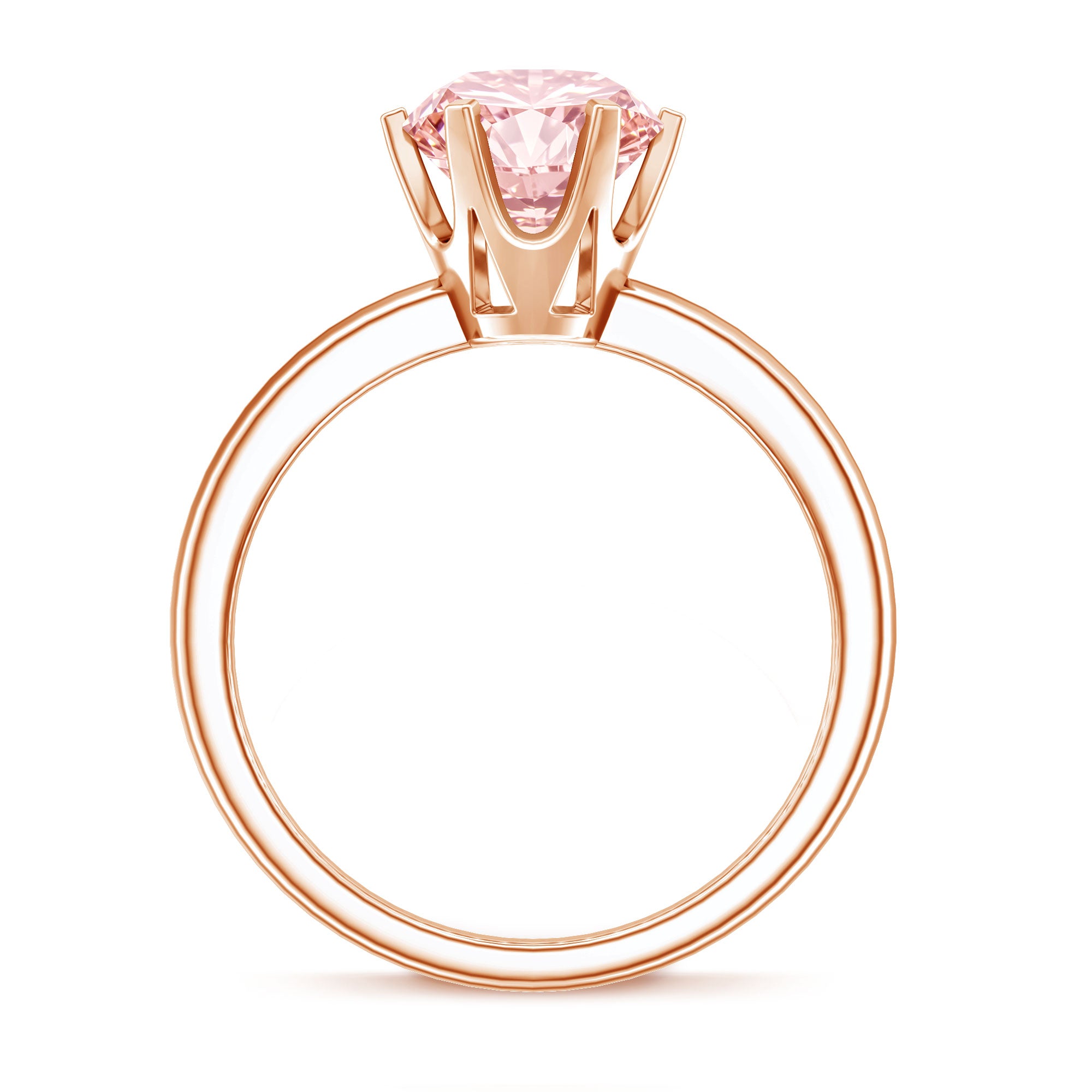 Rosec Jewels-IGI Certified 2 Carat Lab Grown Pink Diamond Solitaire Engagement Ring For Her