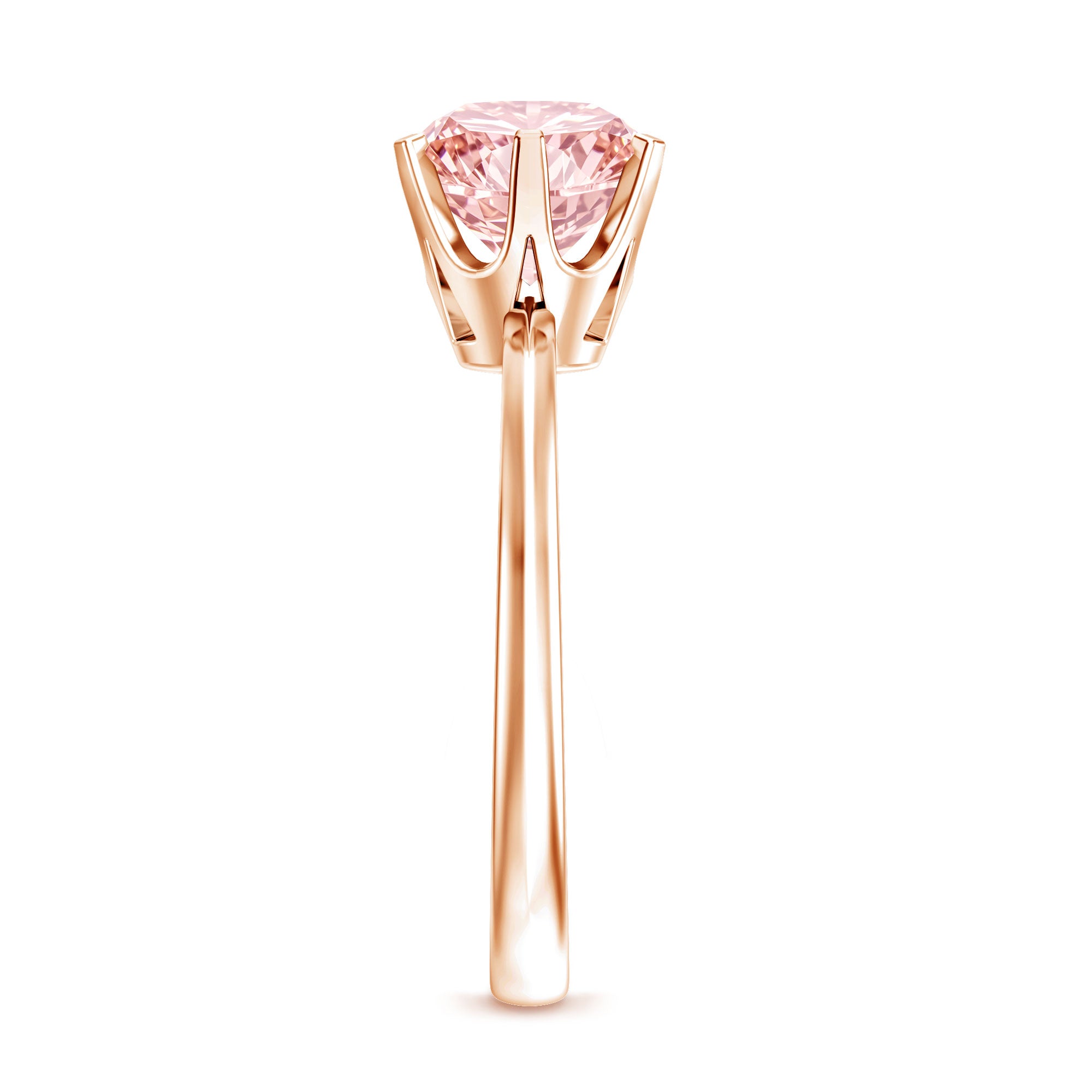 Rosec Jewels-IGI Certified 2 Carat Lab Grown Pink Diamond Solitaire Engagement Ring For Her