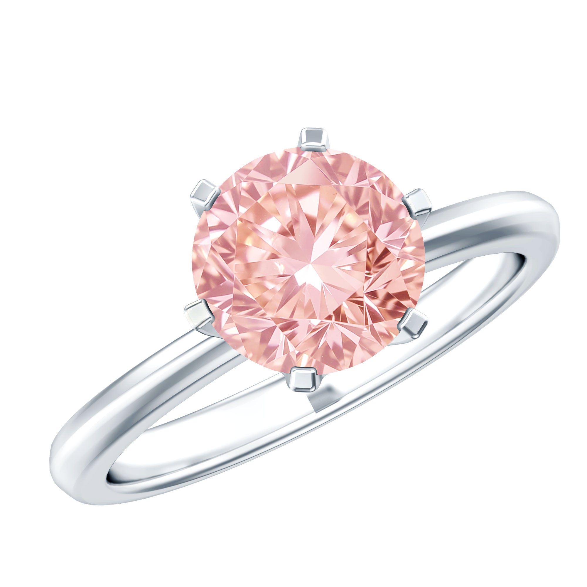 Rosec Jewels-IGI Certified 2 Carat Lab Grown Pink Diamond Solitaire Engagement Ring For Her