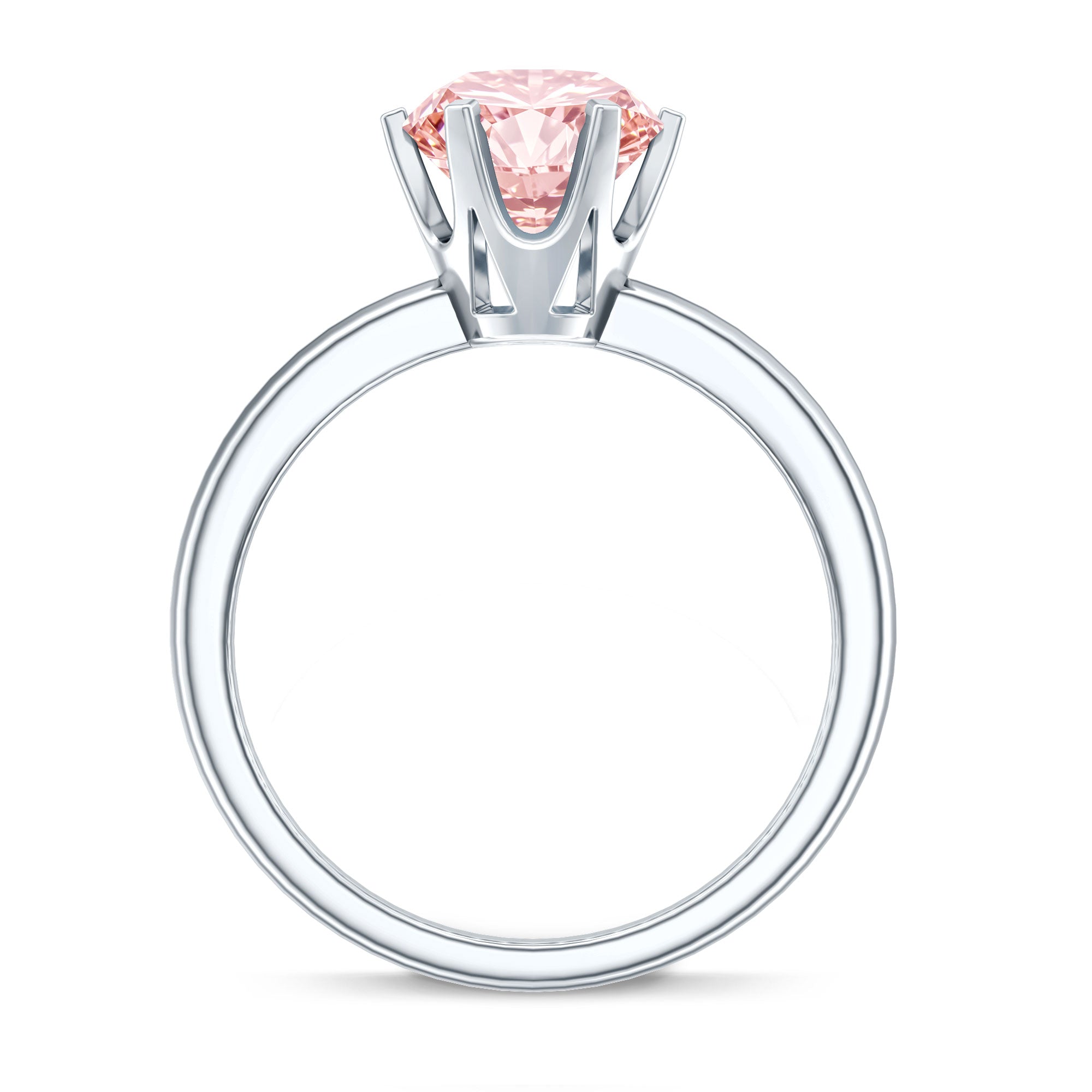 Rosec Jewels-IGI Certified 2 Carat Lab Grown Pink Diamond Solitaire Engagement Ring For Her