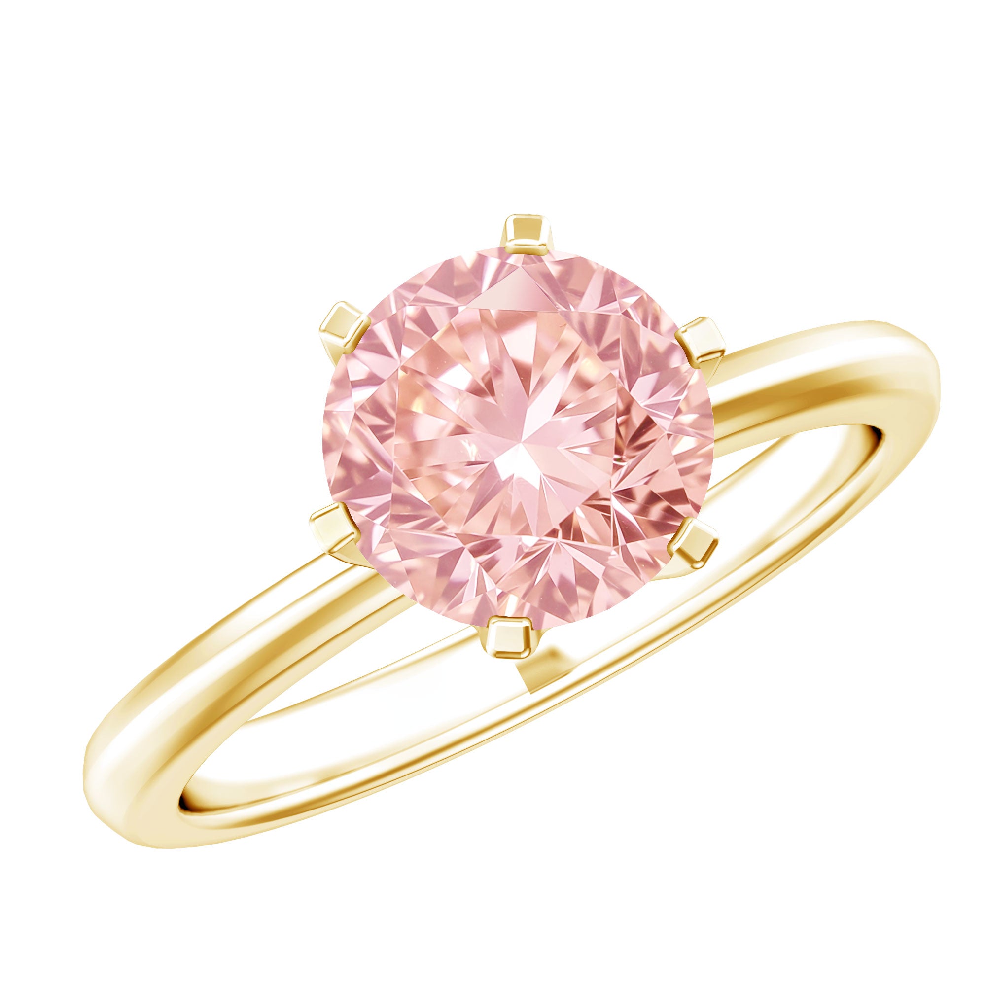 Rosec Jewels-IGI Certified 2 Carat Lab Grown Pink Diamond Solitaire Engagement Ring For Her